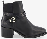 Thumbnail for your product : Dune Poet croc-effect heeled leather ankle boots