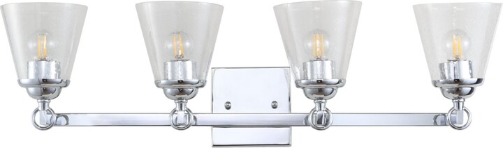 Jonathan Y Designs Marion 4-Light Hurricane Metal Glass Vanity Light