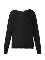 Thumbnail for your product : L'Agence Embellished-sleeve silk-blend sweater