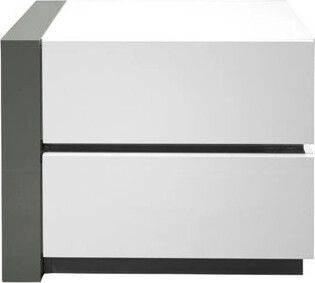 Brayden Studio Modern Lacquer Nightstand Table With 2 Drawer For Bedroom Living Room Wooden Bedside Table