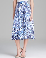 Thumbnail for your product : Milly Midi Skirt - Delft Print Katie
