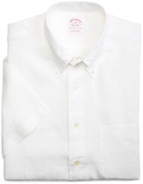Thumbnail for your product : Brooks Brothers Regular Fit Solid Linen Short-Sleeve Sport Shirt