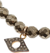 Thumbnail for your product : Chan Luu Pyrite, silver and diamond bracelet