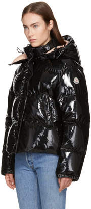 Moncler Black Down Shiny Hooded Gaura Jacket