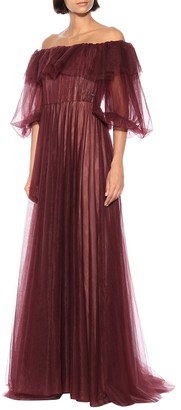 Valentino off-the-shoulder tulle gown