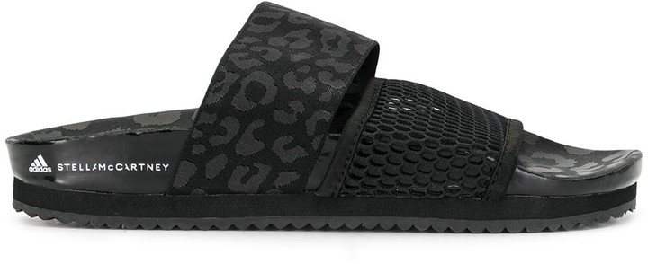 adidas leopard slides