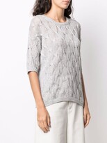 Thumbnail for your product : Gentry Portofino Open Knit Short-Sleeved Top