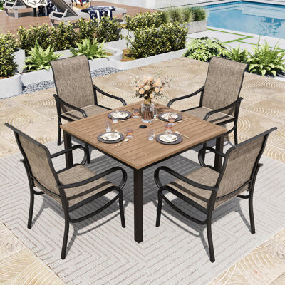 Red Barrel Studio 4-seat Patio Dining Outdoor Table Set
