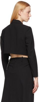 TheOpen Product Black Collared Cropped Jacket