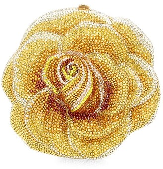 Judith Leiber Rose Golden Crystal Clutch - ShopStyle