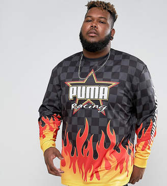 Puma Plus Long Sleeve Top With Flame Print Exclusive To Asos
