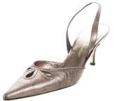 Thumbnail for your product : Judith Leiber Leather Slingback Pumps