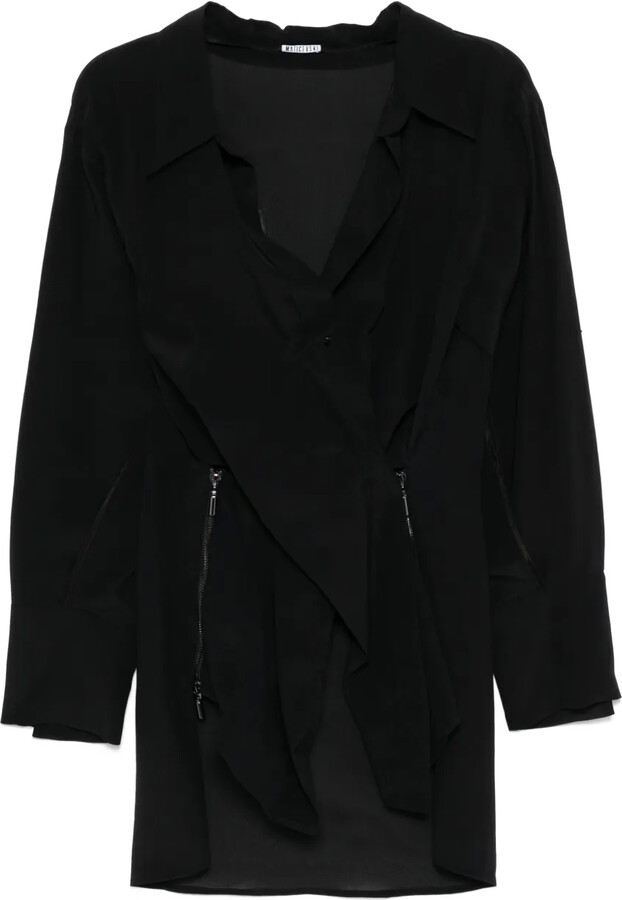 Maticevski V-Neck Overlap Multiway Zip Shirt