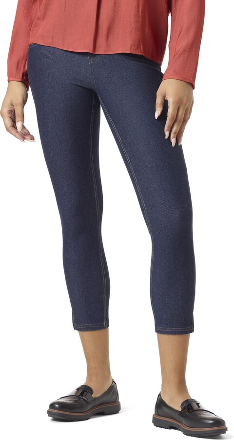 Hue Women's Ankle Slit Essential Denim Capri Hosiery - ShopStyle Cropped  Jeans