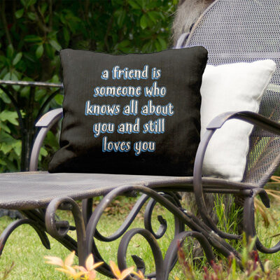 ArtVerse Love and Friendship Indoor/Outdoor Throw Pillow