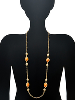 Thumbnail for your product : Kenneth Jay Lane Crystal and Coral Stations Necklace