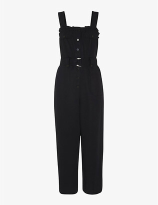 Whistles Frilled sleeveless woven jumpsuit