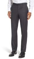 Thumbnail for your product : Nordstrom Flat Front Solid Wool Trousers