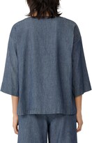 Thumbnail for your product : Eileen Fisher Bateau Neck Boxy Organic Cotton Top