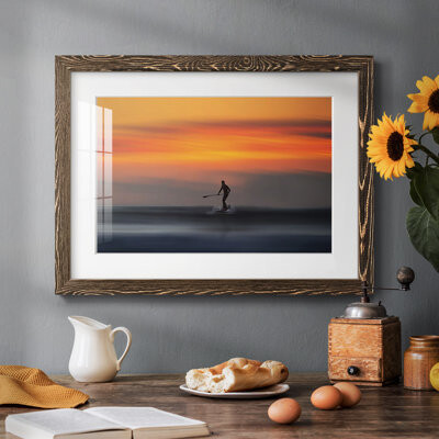 Highland Dunes Lone Rider Framed On Paper Print