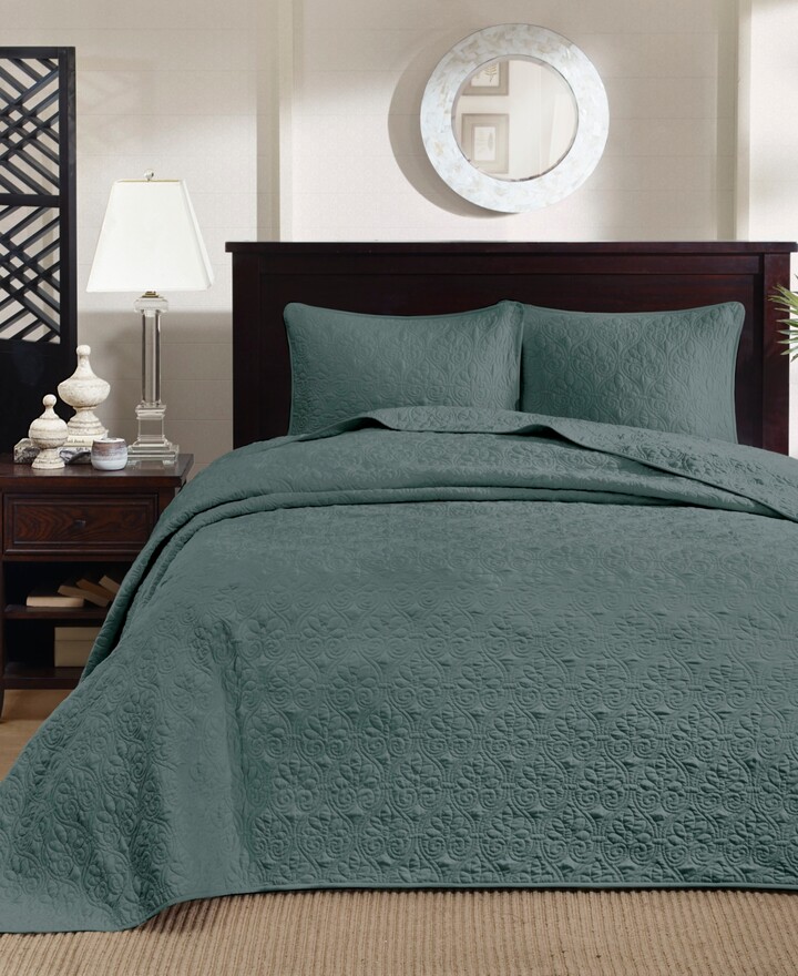 Madison Park Quebec Quilted 3-Pc. Bedspread Set, Queen