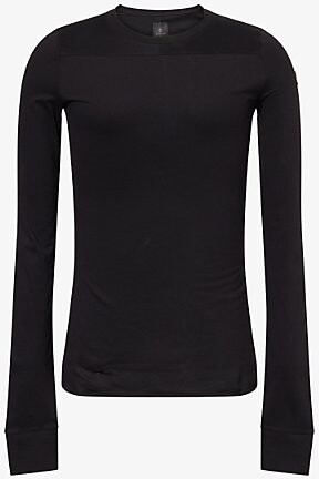 Rick Owens X Moncler Mens Black Moncler x Rick Owens Girder Long-Sleeve Cotton T-Shirt M