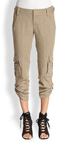 Thumbnail for your product : Alice + Olivia Narrow Rolled-Cuff Cargo Pants