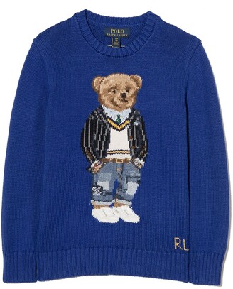 Ralph Lauren Kids Polo Bear cotton jumper