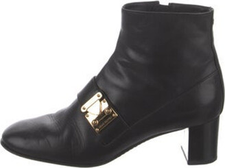 LOUIS VUITTON LOUIS VUITTON boots leather Black Used Women LV #61/2  ｜Product Code：2101217421157｜BRAND OFF Online Store