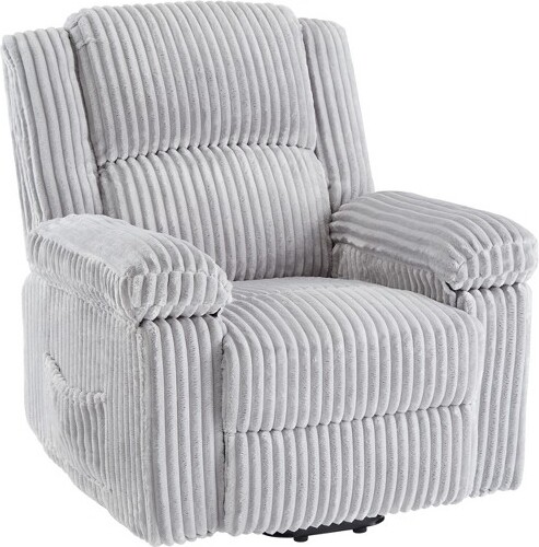 SunnyFurn ManualReclinerSofa,CorduroyReclinerChair,AdjustableRecliner,PillowTopArms,ThickPadding,400LBSCapacity,forBedroom,HomeTheater,Gray