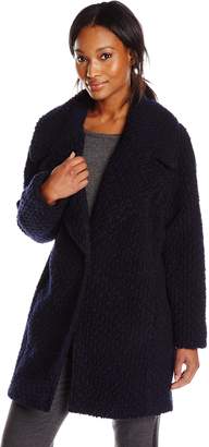 Calvin Klein Women's Single Breasted Boucle Wool Coat