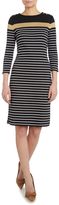 Thumbnail for your product : Lauren Ralph Lauren 3/4 sleeved striped crew neck dress