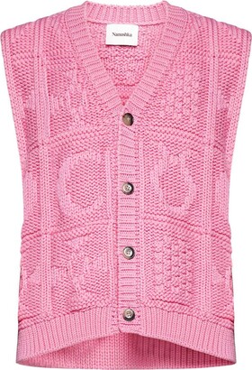 Pink Sweater Vest For Men