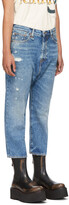Thumbnail for your product : R 13 Blue Tailored Drop Jeans