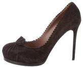 Thumbnail for your product : Tabitha Simmons Suede Platform Pumps