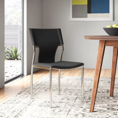 Wade Logan Zella Leather Side Chair