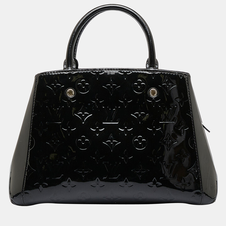 Louis Vuitton Black Monogram Vernis Montaigne BB - ShopStyle