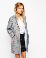 Thumbnail for your product : ASOS Swing Coat In Abstract Floral Print