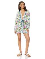 Nanette Lepore Womens Open Tie Front Kimono Beach Cover Up 13179 At Amazon Canada