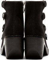 Thumbnail for your product : Opening Ceremony Black Grunge Buckle Boots