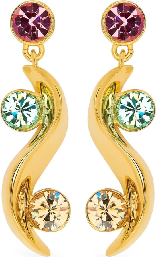 Oscar de la Renta Crystal-Embellished Earrings