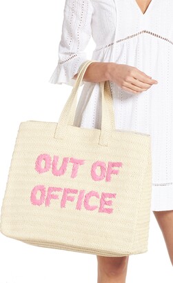 btb Los Angeles Out of Office Straw Tote - ShopStyle
