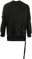Thumbnail for your product : Rick Owens Logo-Patch Asymmetric Sweatshirt