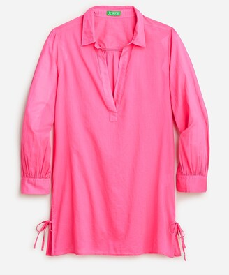 J.Crew Cotton voile tunic cover-up with side ties