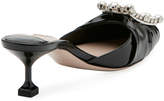 Thumbnail for your product : Miu Miu Pearly-Buckle Patent Leather 55mm Mule