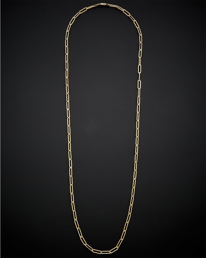 Italian Gold 14K Polished Paperclip Necklace