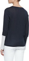 Thumbnail for your product : J Brand Jeans Amirah Drapey Soft-Jersey Tee Shirt