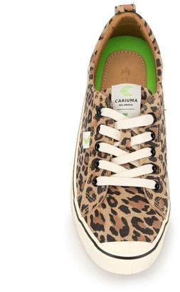 Cariuma OCA low-top leopard print suede sneakers