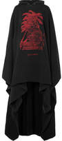 Thumbnail for your product : Palm Angels Oversized Printed Cotton-terry Hooded Cape