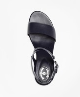 Thumbnail for your product : Brooks Brothers Stacked Heel Leather Sandals